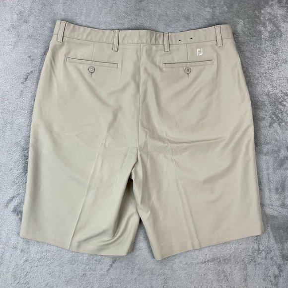 FOOTJOY Golf Performance Stretch Mens Shorts Activewear Lifestyle Tan 10" Inseam - Picture 2 of 8